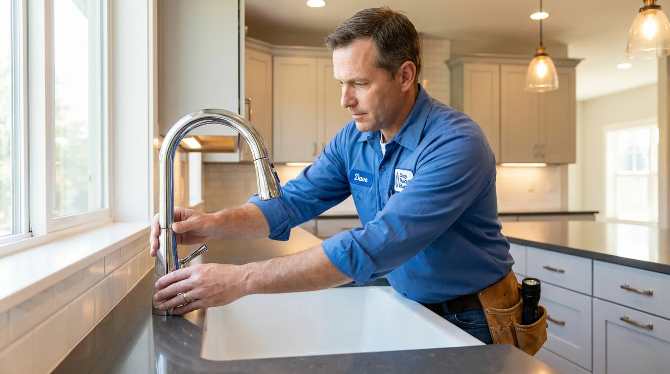 Kitchen faucet installation by Johns Plumbing LLC in Phil Campbell